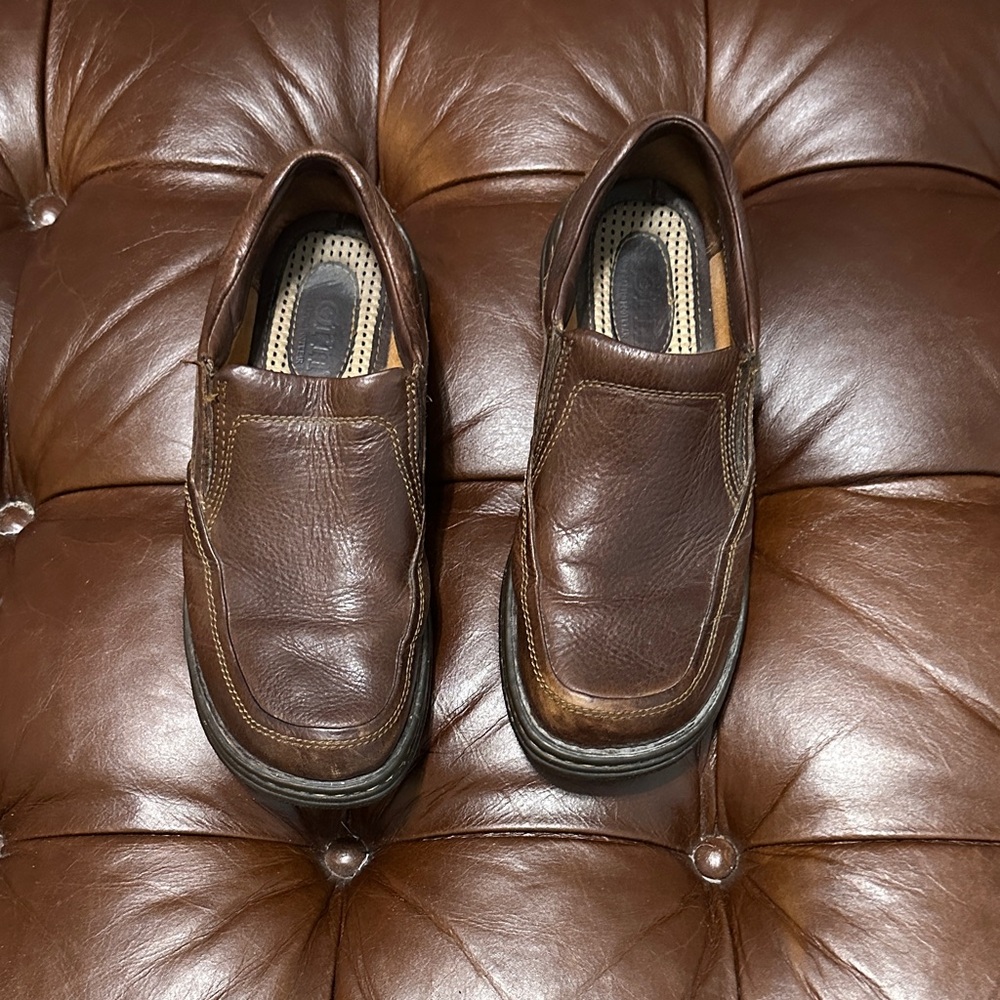 Born Men's Rich Brown Leather Loafers